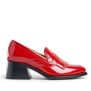 The Office of Angela Scott  Miss Juliette Kiltie Loafer Glossy Red Size 39.5